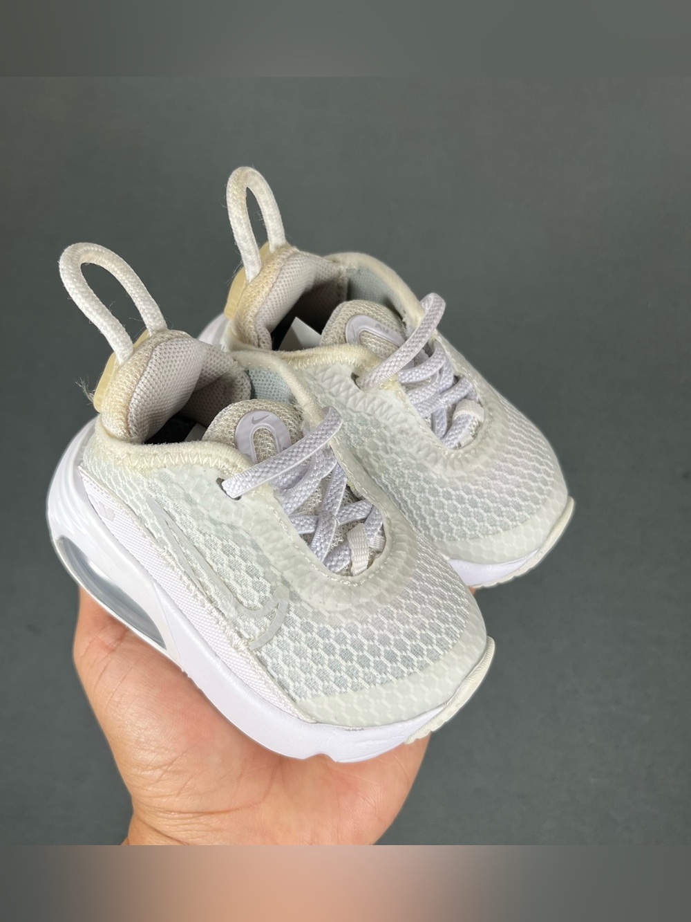 Nike Air Max 2090 (TD) Shoes White Grey Size 2C